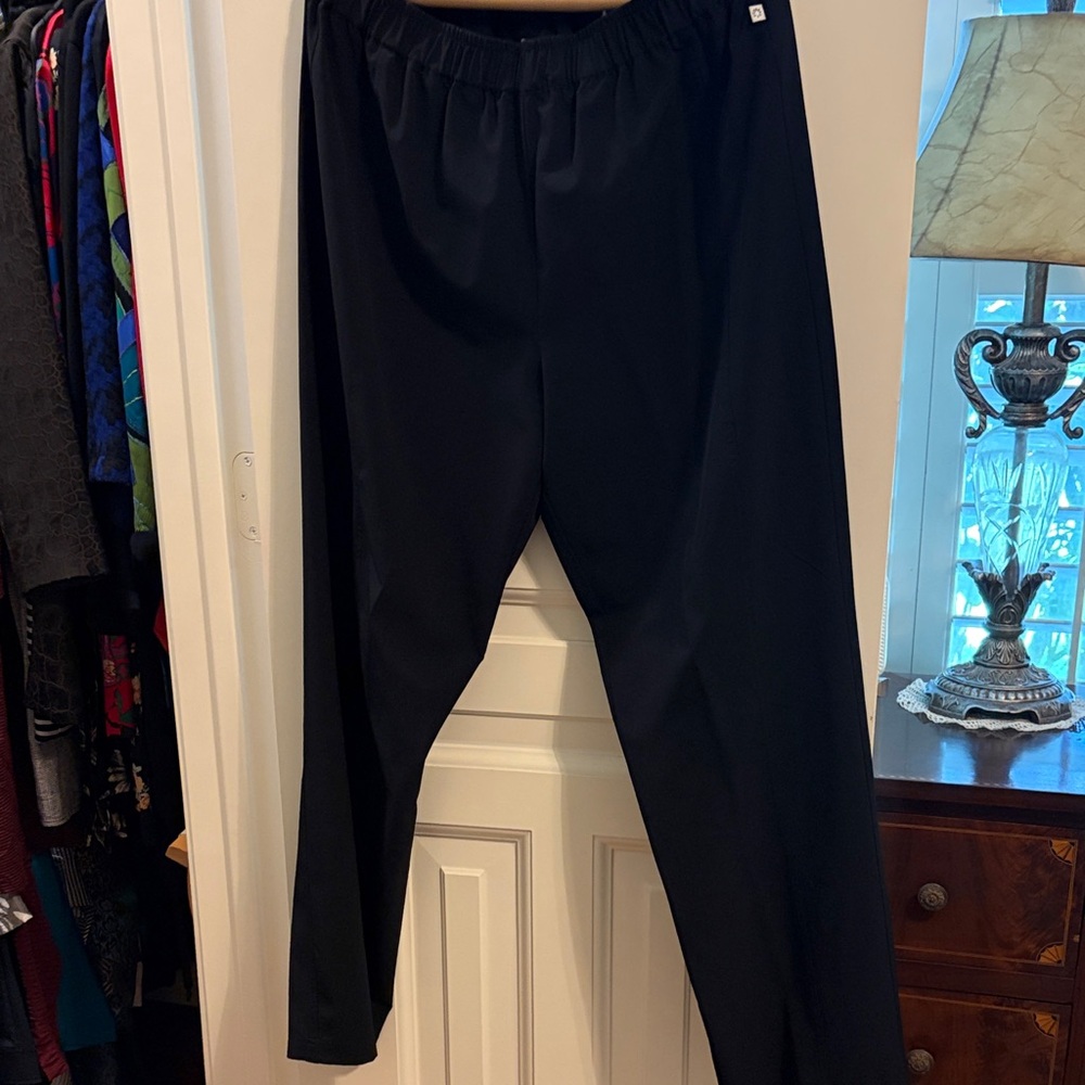 Chico’s Zenergy Black Straight-Leg Women’s Pants with Elastic Waist
